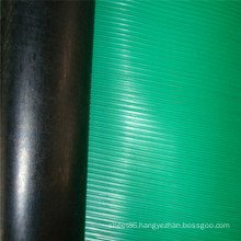 Green Surface Black Back Ribbed Anti Slip Rubber Sheet